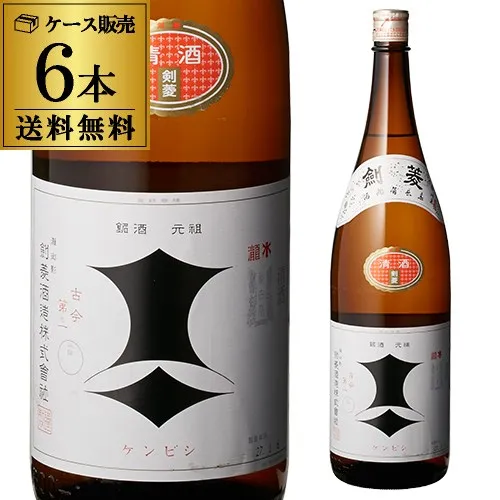 全品P3倍送料無料 6本販売 日本酒 辛口 剣菱 上撰 1.8L瓶 16度 清酒 1800ml 兵庫県 剣菱酒造 酒 RSLポイント3倍は9月4日(木)20:00～11日(木)01:59まで